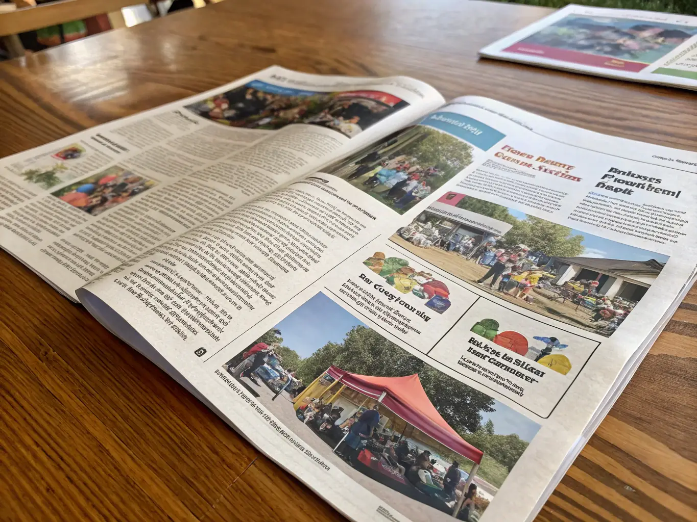 An image of a parish newspaper featuring local news, community stories, and upcoming events, emphasizing the importance of local journalism.